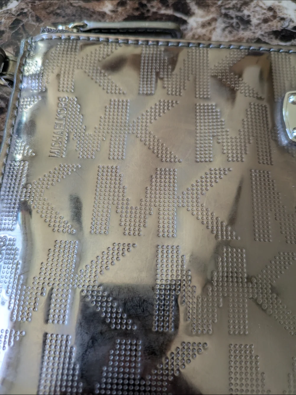 Michael Kors Metallic Gold Wristlet Clutch